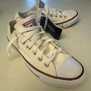 Converse All Star Cream and Red Sneakers